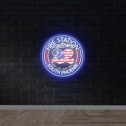 Fire Station 22 - Premium Neon Artwork