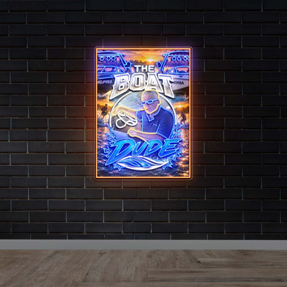 The Boat Dude - Premium Neon Artwork