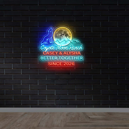 Coyote Moon Ranch - Premium Neon Artwork
