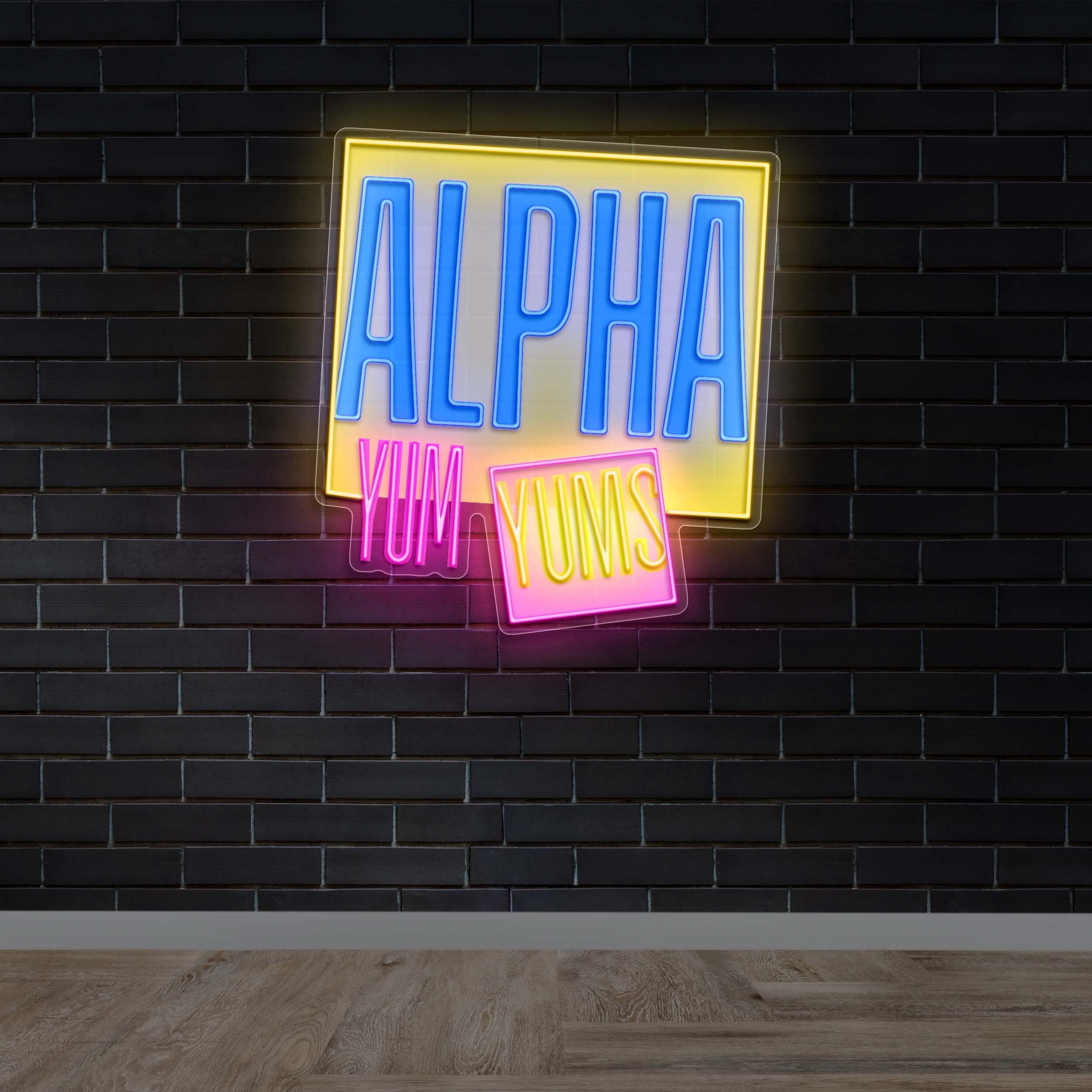 Alpha Yum Yums - Premium Neon Artwork