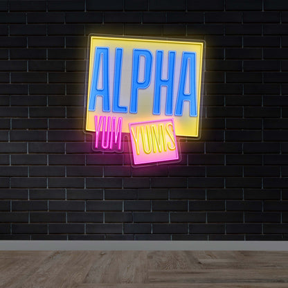Alpha Yum Yums - Premium Neon Artwork