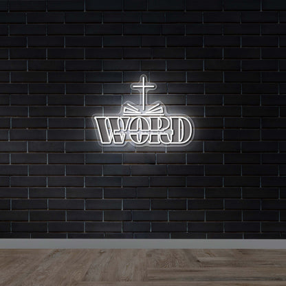WORD (Design-Proportionate Version) - Premium Neon Artwork