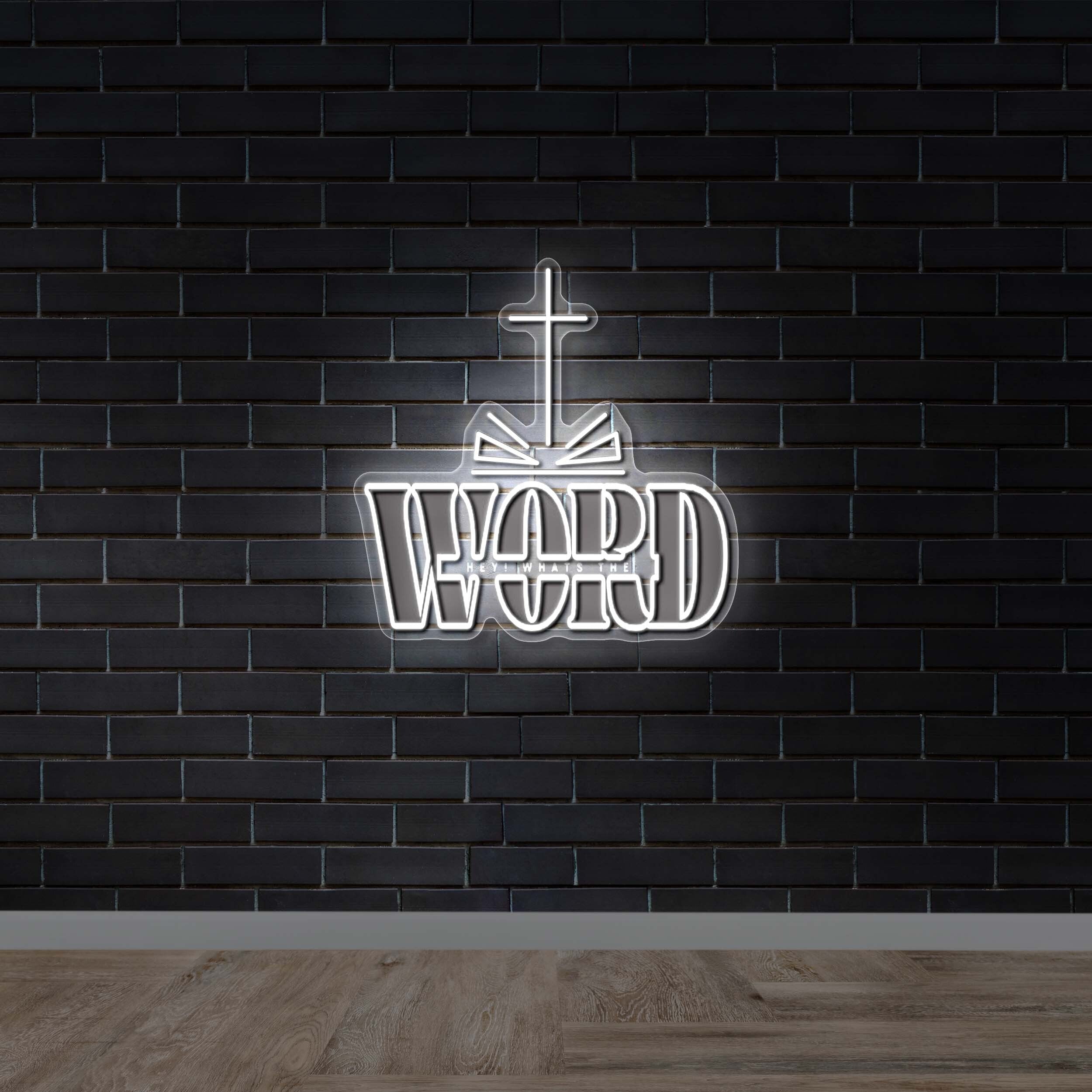 WORD (30x30 Version) - Premium Neon Artwork