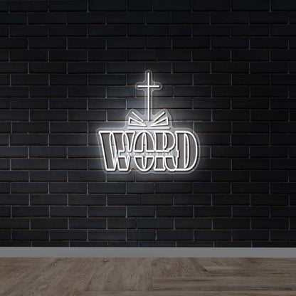 WORD (30x30 Version) - Premium Neon Artwork