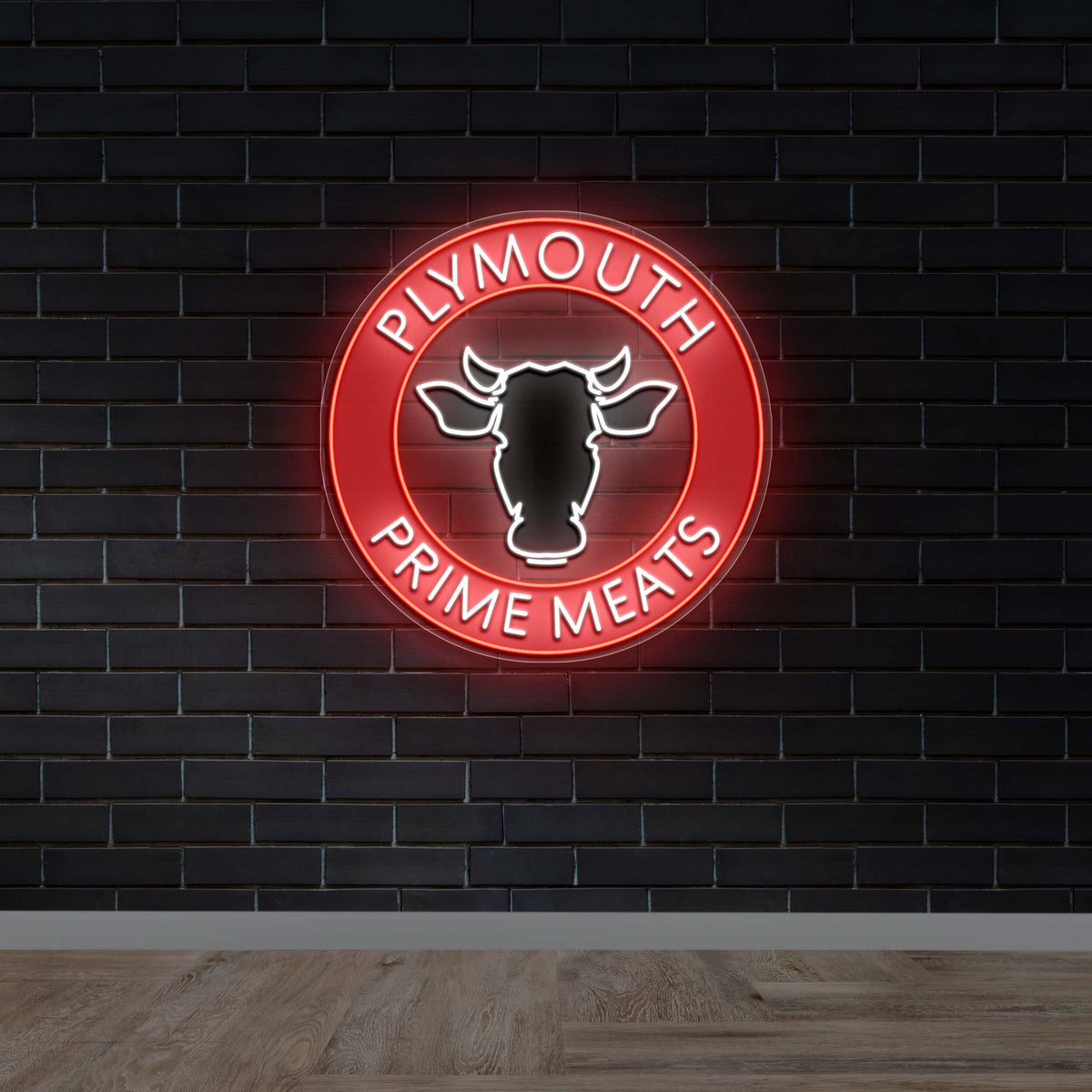 Plymouth Prime Meats - Premium Neon Artwork