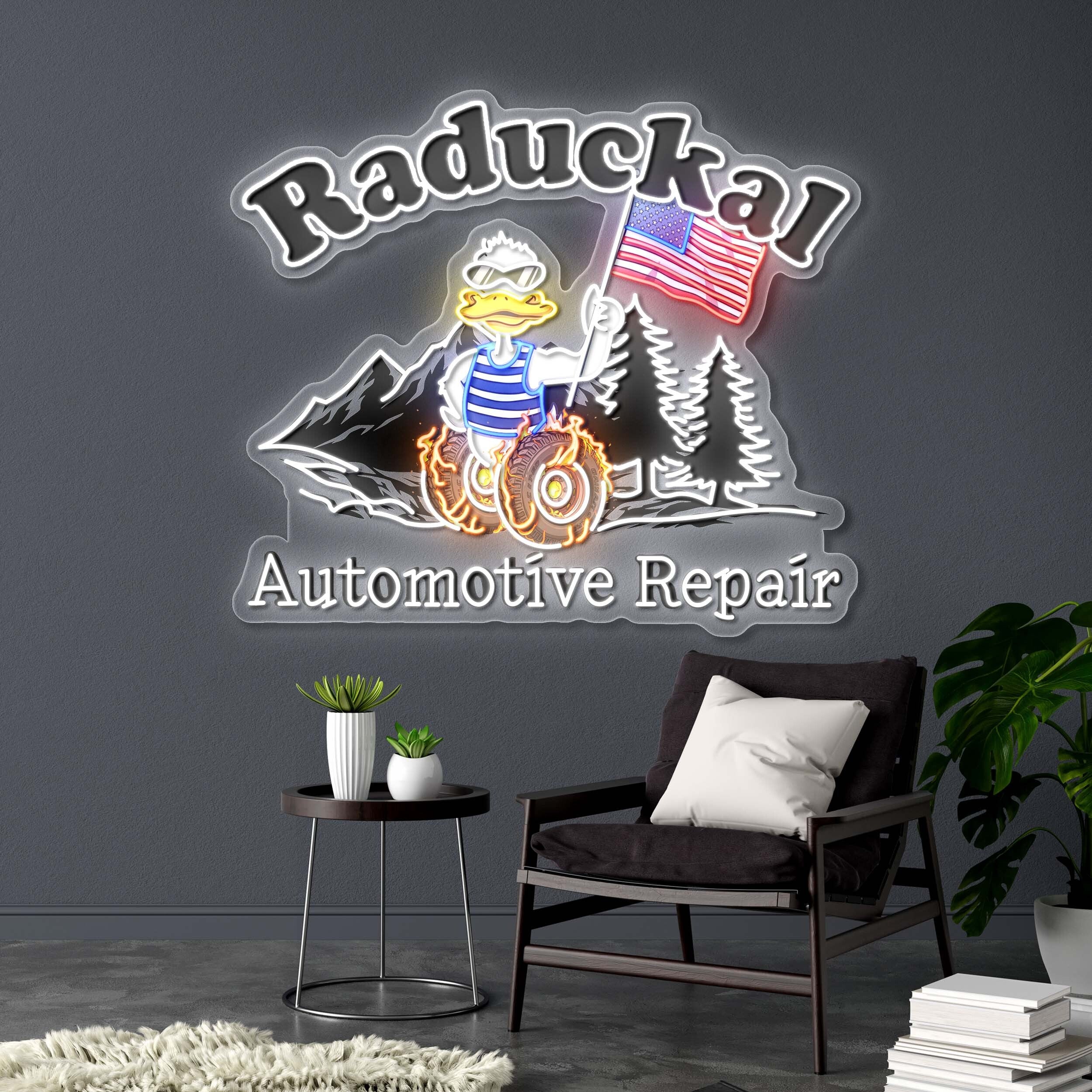 Raduckal Automotive Repair | 3rd Version - Premium Neon Artwork