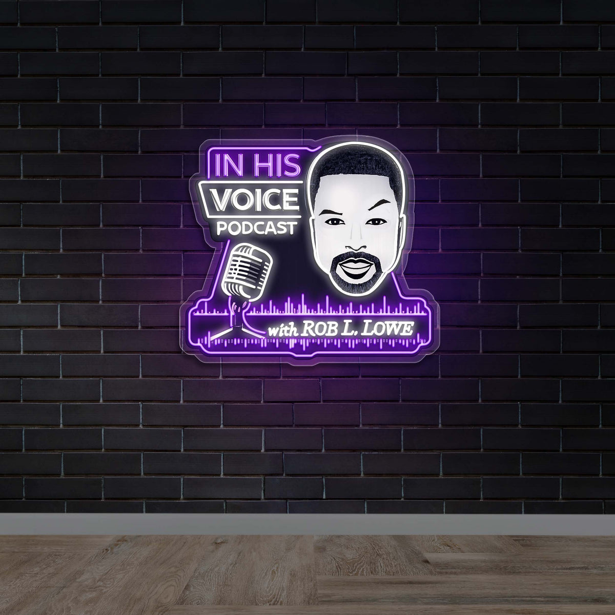 In His Voice Podcast - Premium Neon Artwork