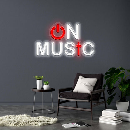 ON MUSIC - Premium Neon Artwork