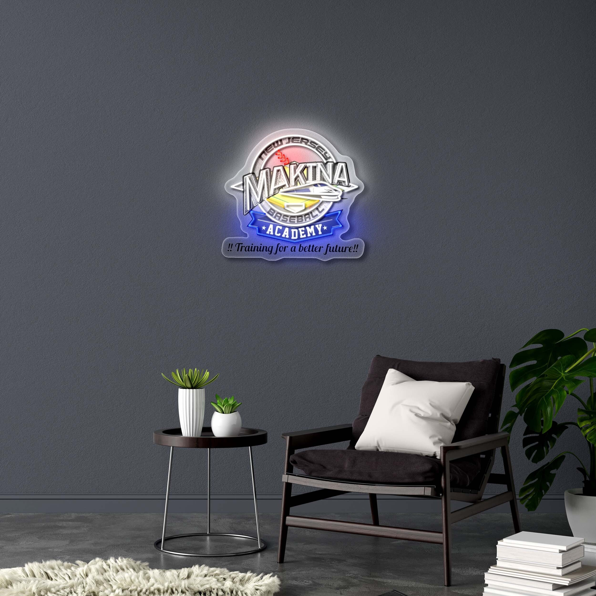 Makina Baseball Academy - Premium Neon Artwork