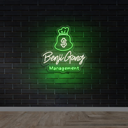 BENJI GANG MANAGEMENT  - Premium Neon Artwork