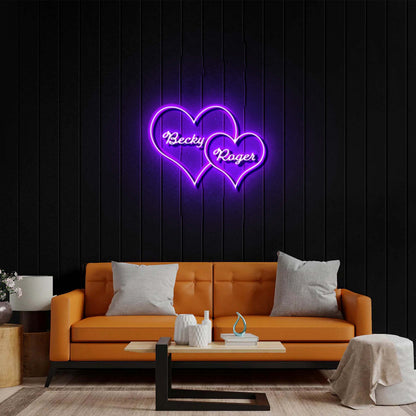 Becky & Roger - Premium Neon Artwork