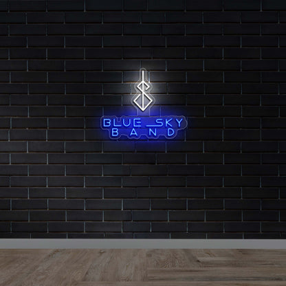 Blue Sky Band - Premium Neon Artwork
