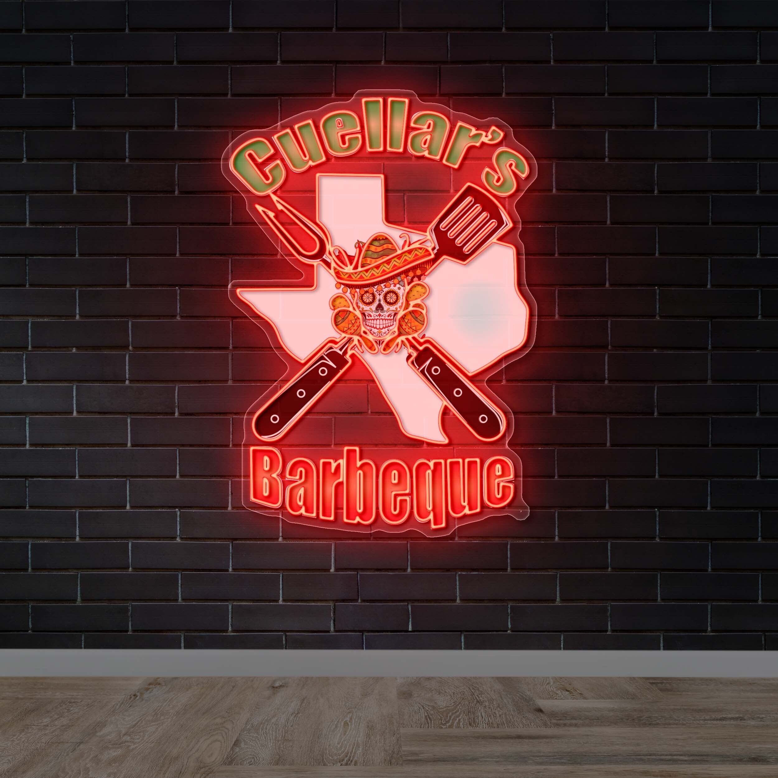 Cuellar's Barbeque - Premium Neon Artwork