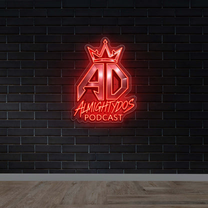 ALMIGHTYDOS PODCAST - Premium Neon Artwork