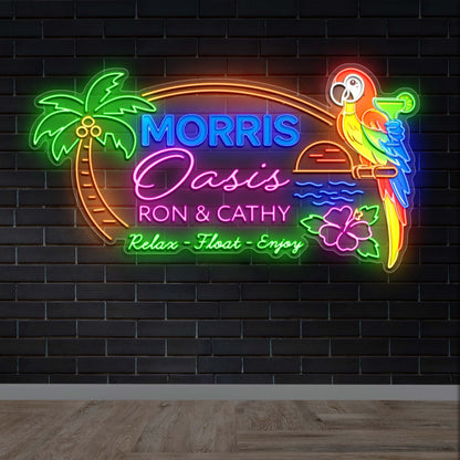 Morris Oasis - Premium Neon Artwork