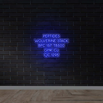 PEPTIDES WOLVERINE STACK - Premium Neon Artwork