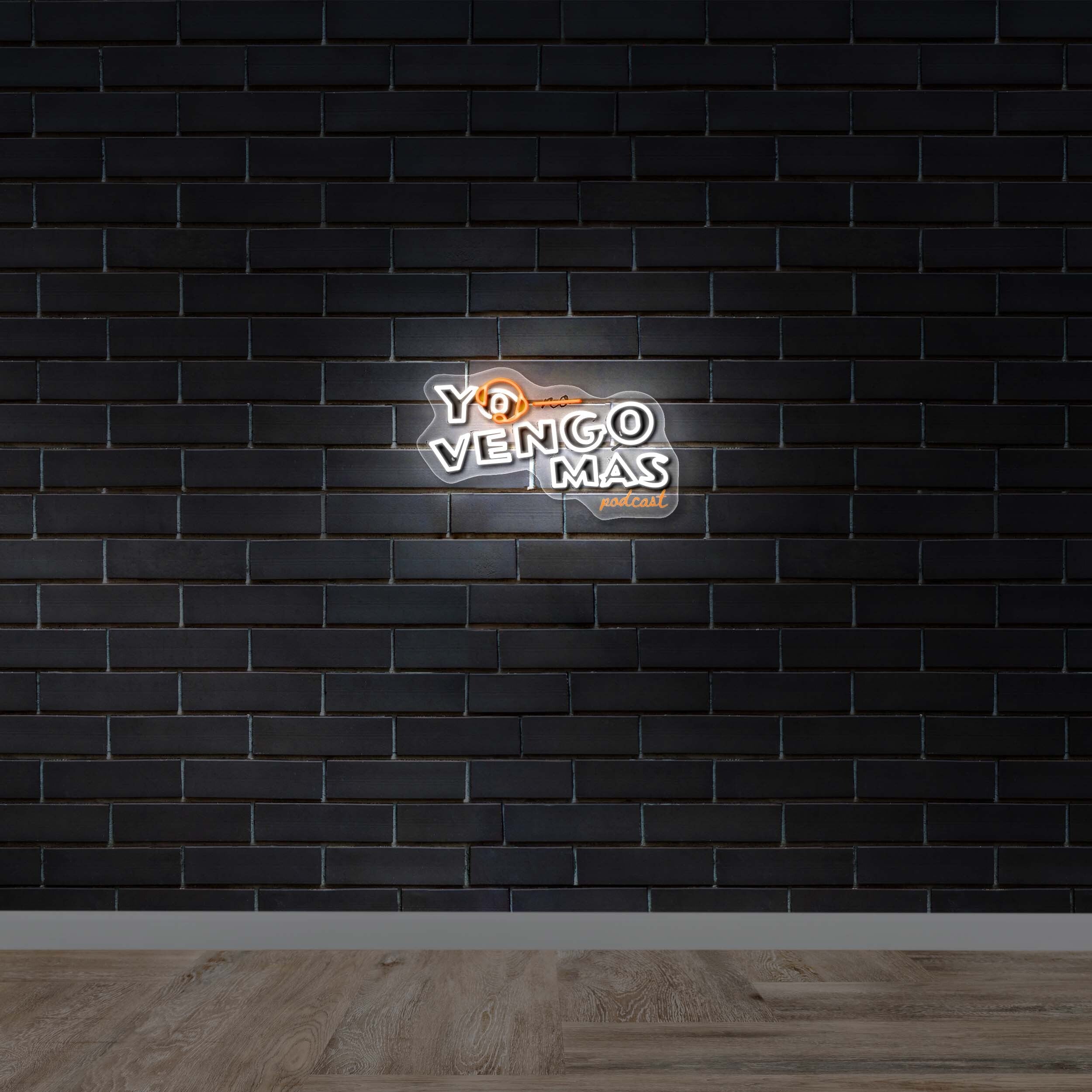 Yo Vengo Mas Podcast - Premium Neon Artwork