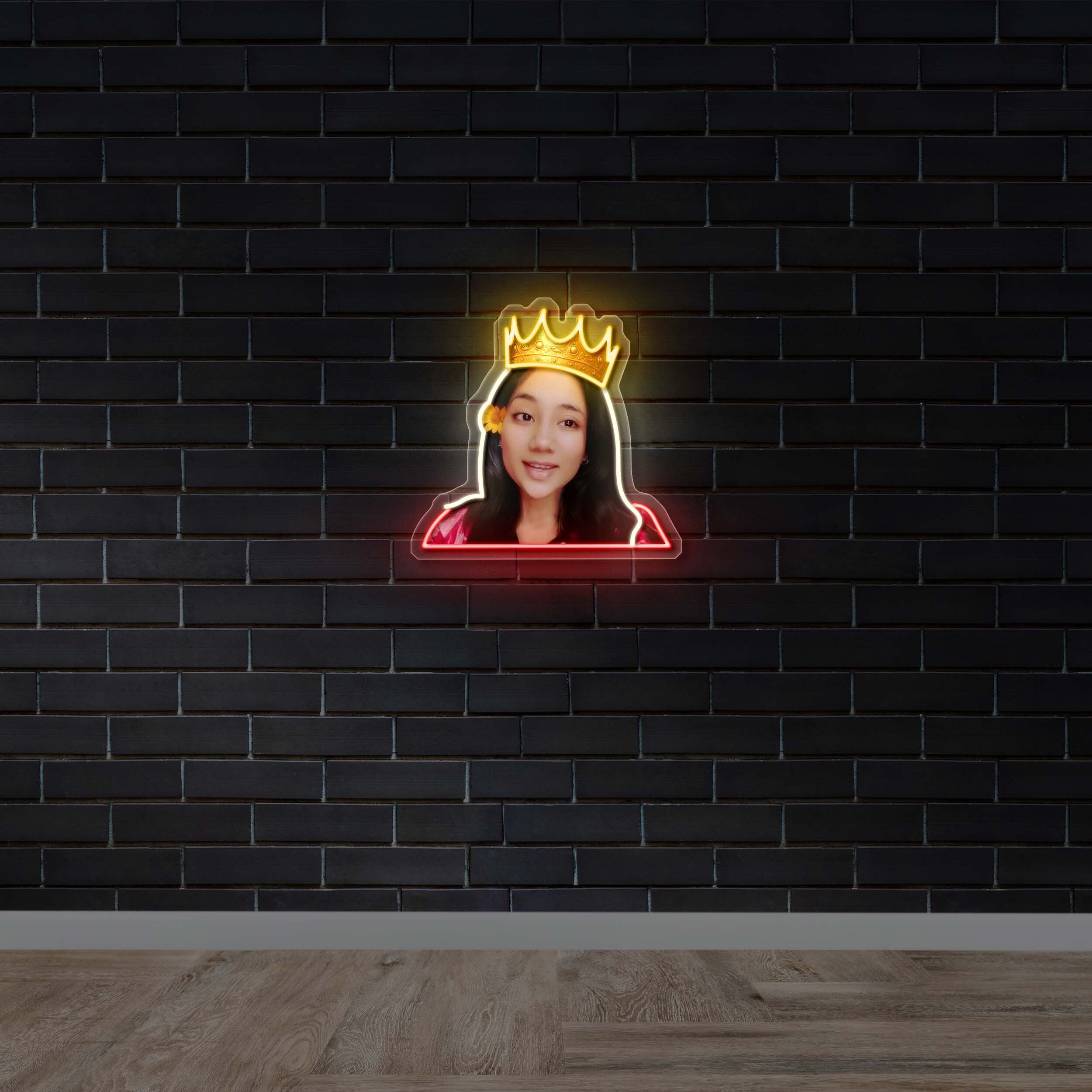 Crowned Lady - Premium Neon Artwork