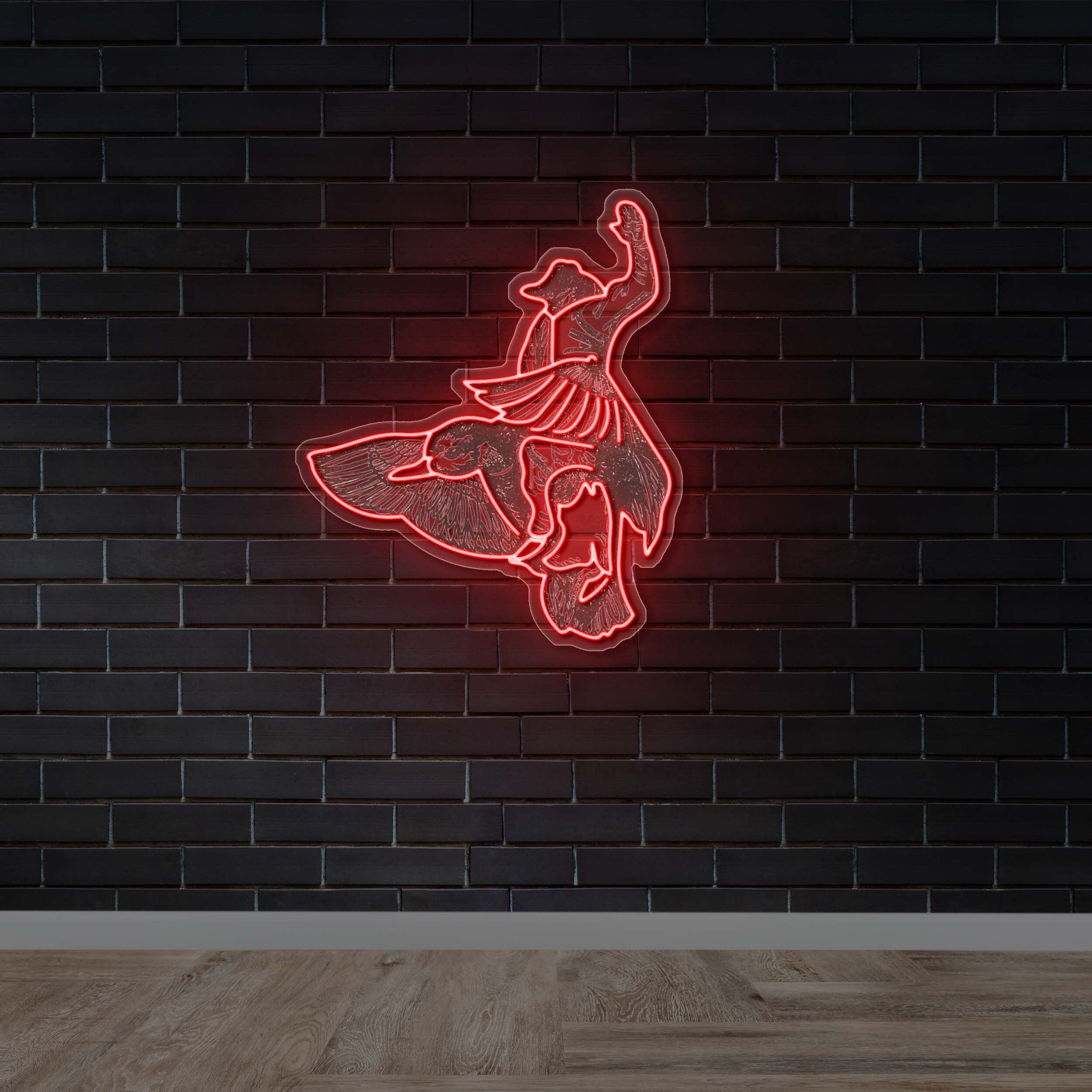 Duck Rider - Premium Neon Artwork
