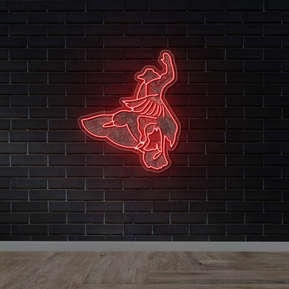 Duck Rider - Premium Neon Artwork
