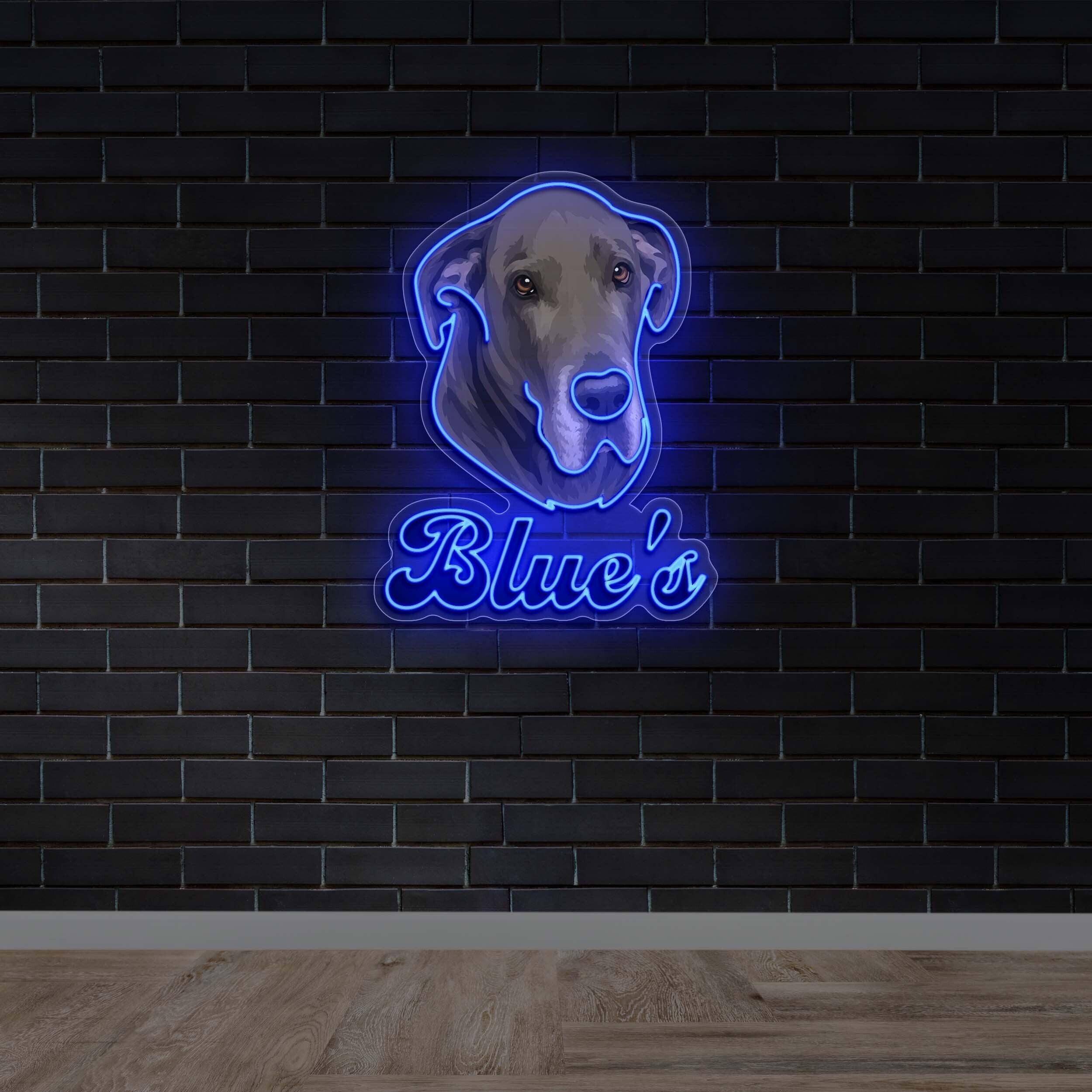 Blue's - Premium Neon Artwork