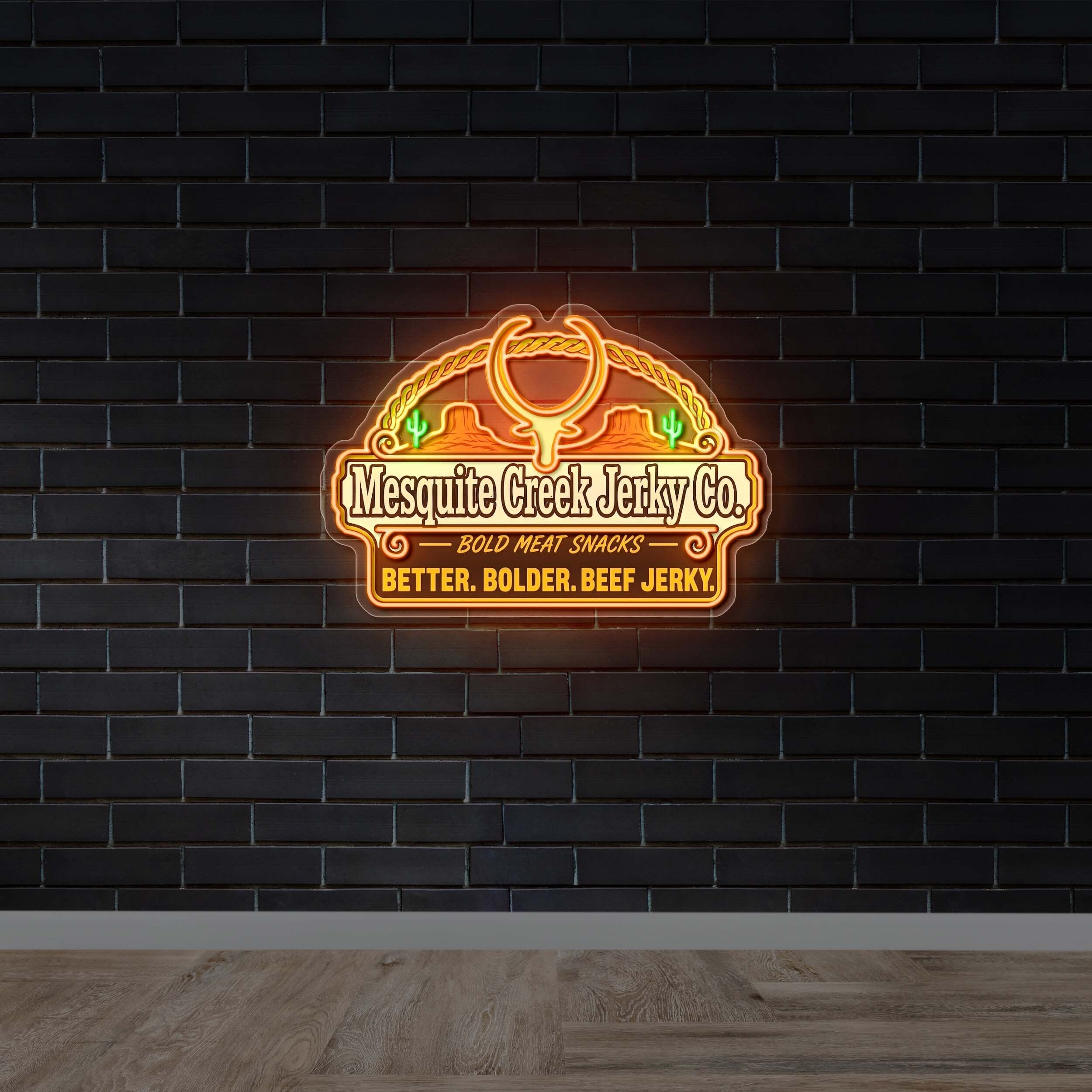 Mesquite Creek Jerky Co. - Premium Neon Artwork