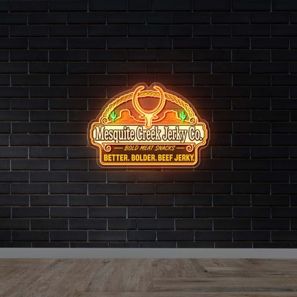 Mesquite Creek Jerky Co. - Premium Neon Artwork