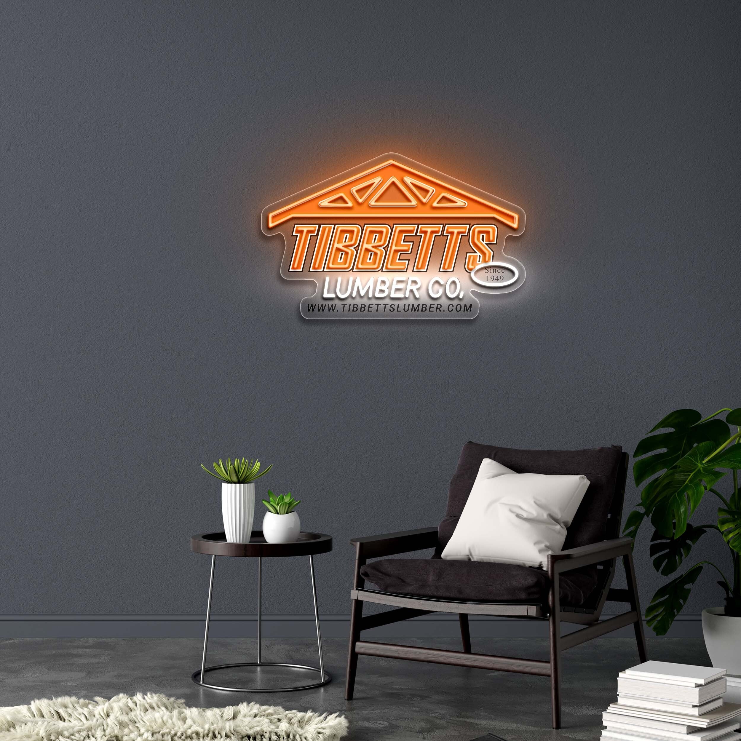TIBBETTS LUMBER CO. - Premium Neon Artwork