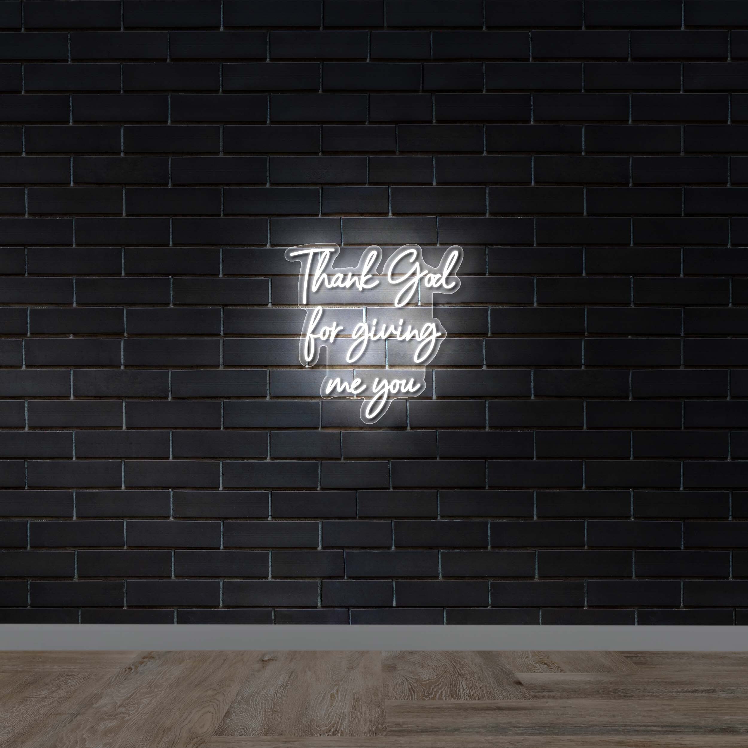 Thank God For Giving Me You - Premium Neon Artwork
