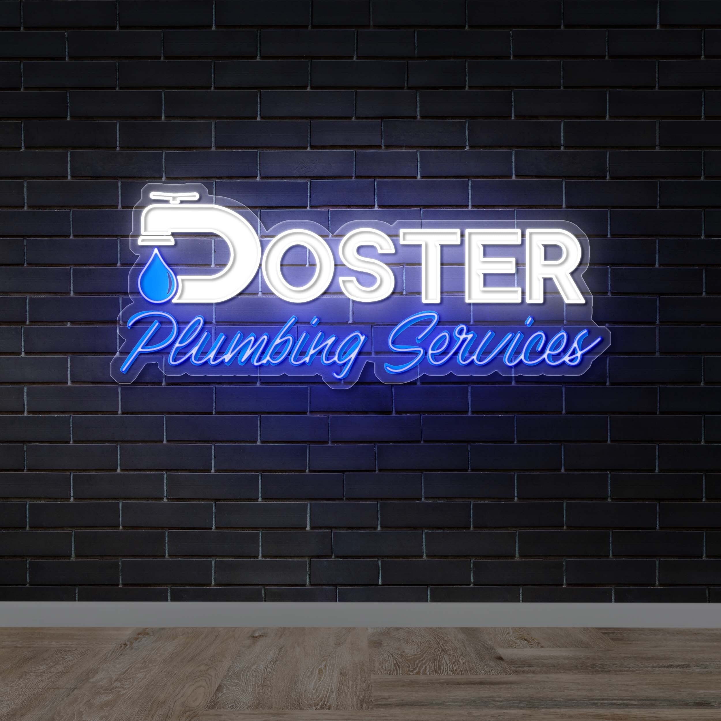 DOSTER PLUMBING SERVICES - Premium Neon Artwork