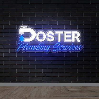 DOSTER PLUMBING SERVICES - Premium Neon Artwork