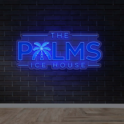 THE PALMS ICE HOUSE - Premium Neon Artwork