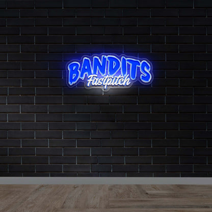 BANDITS First Pitch - Premium Neon Artwork