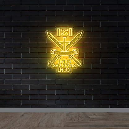 Iron Sharpens Iron -  Premium Neon Artwork