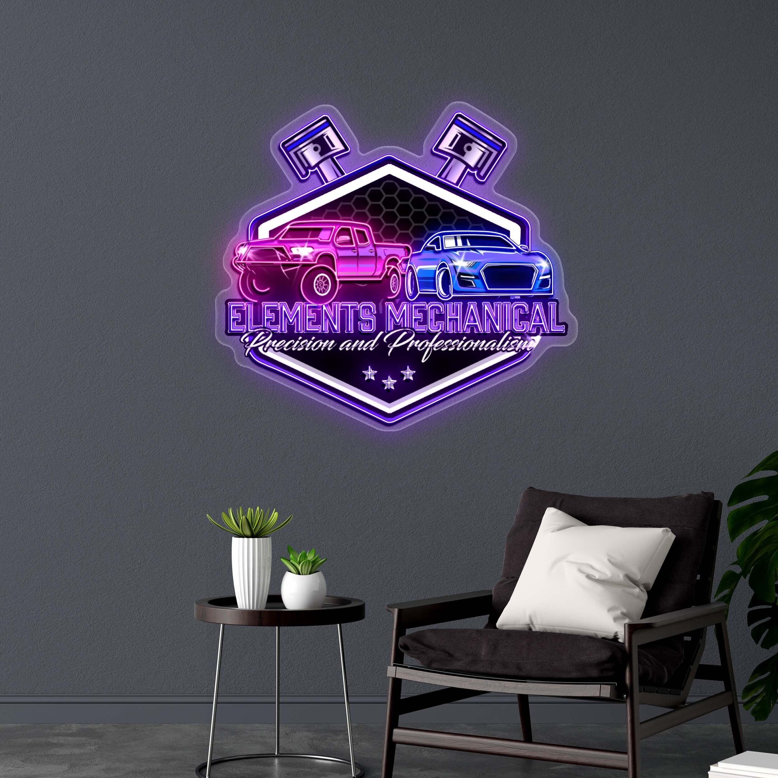 ELEMENTS MECHANICAL - Premium Neon Artwork