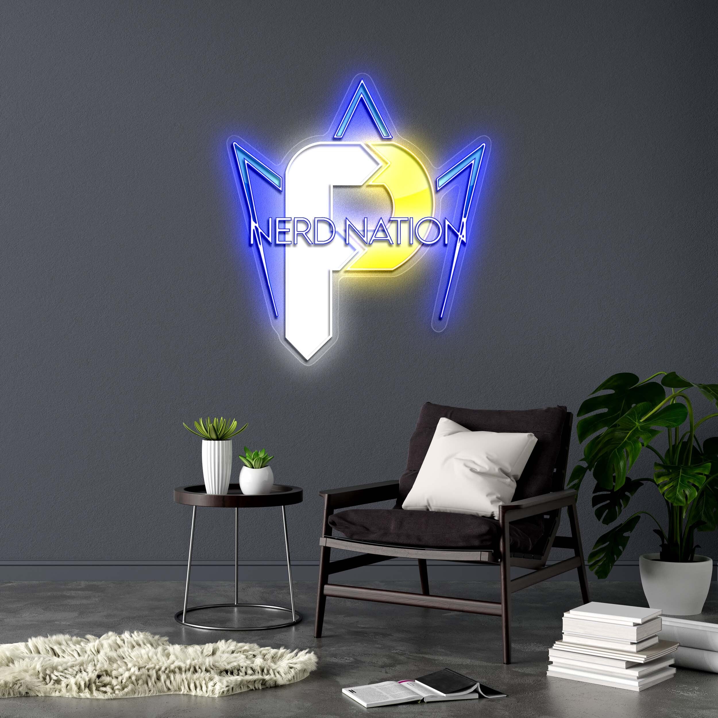 Nerd Nation (Text Overlay) - Premium Neon Artwork