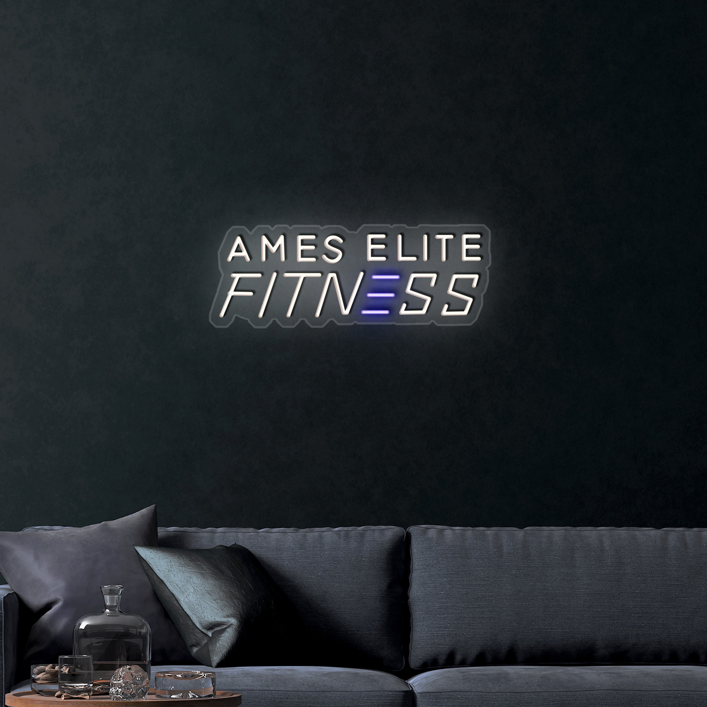 Ames Elite Fitness – Premium Neon Artwork
