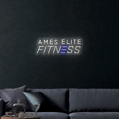 Ames Elite Fitness – Premium Neon Artwork