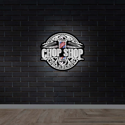 Chop Shop Barbers - Premium Neon Artwork