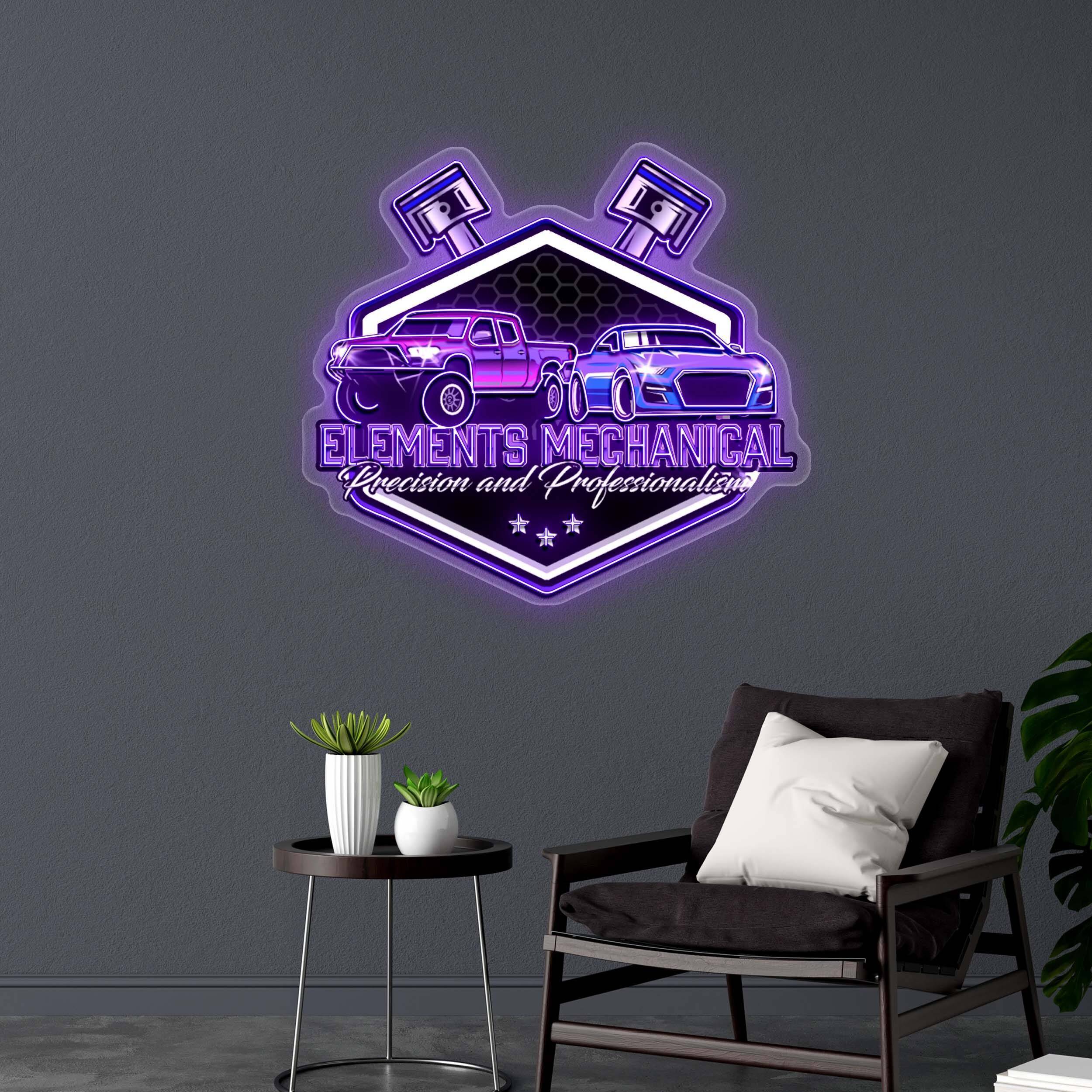 ELEMENTS MECHANICAL - Premium Neon Artwork