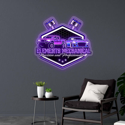 ELEMENTS MECHANICAL - Premium Neon Artwork