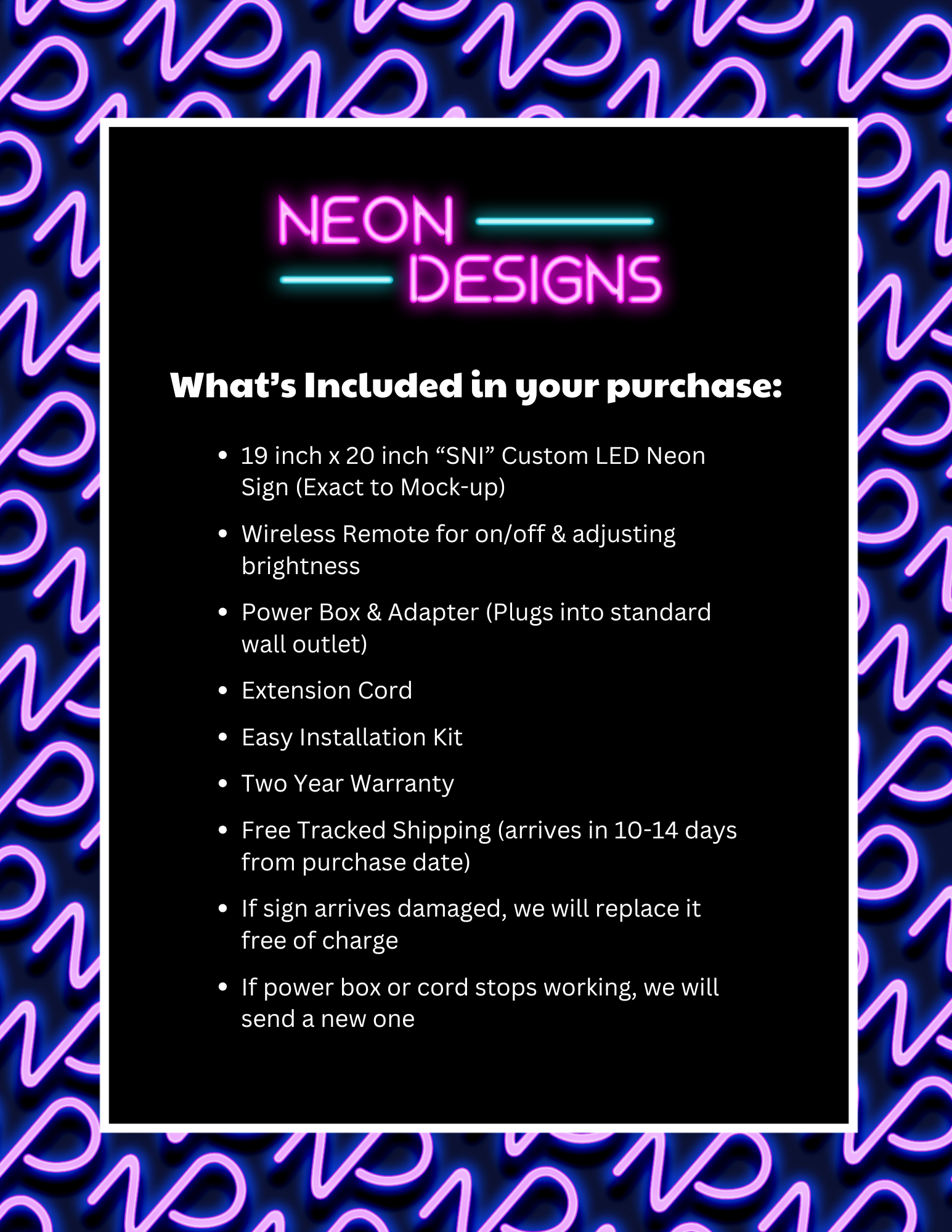 SNI - Premium Neon Artwork