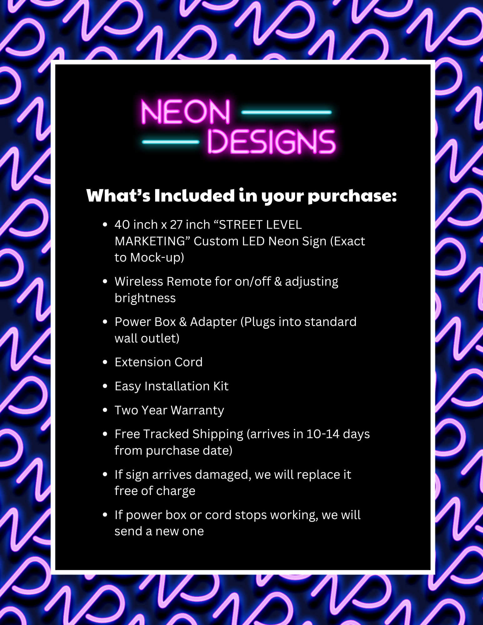 STREET LEVEL MARKETING - Premium Neon Artwork