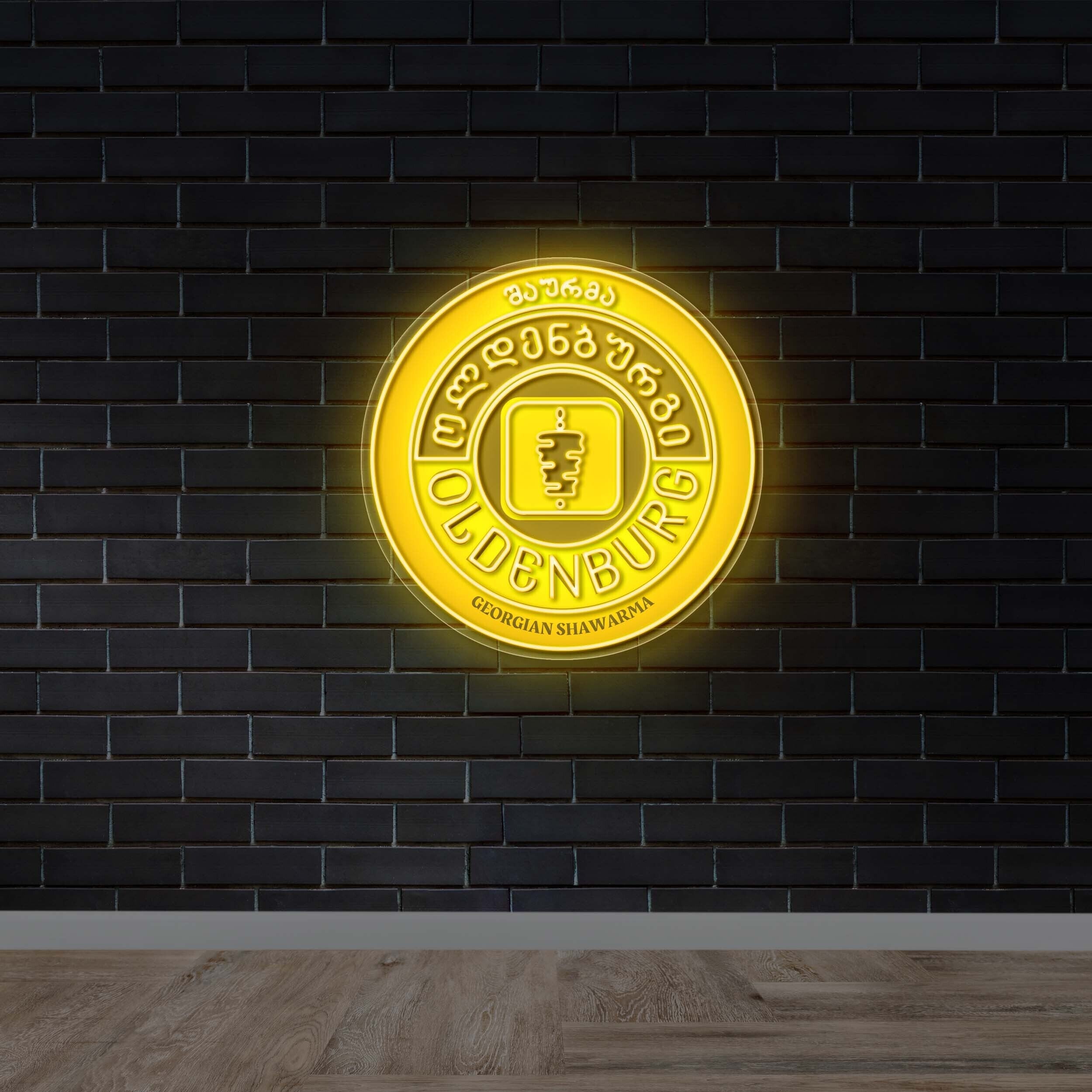 Oldenburg Round Logo - Premium Neon Artwork