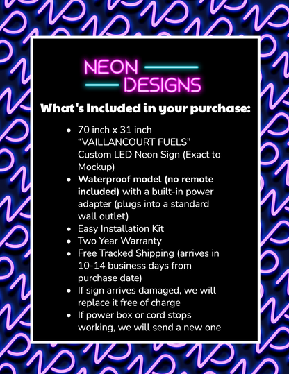 VAILLANCOURT FUELS - Premium Neon Artwork