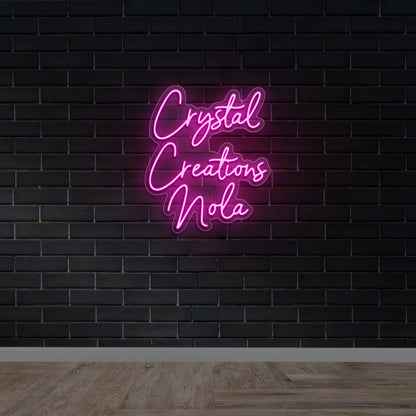 Crystal Creations Nola - Premium Neon Artwork