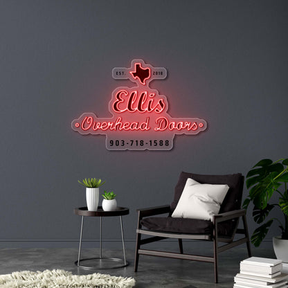 Ellis Overhead Doors - Premium Neon Artwork