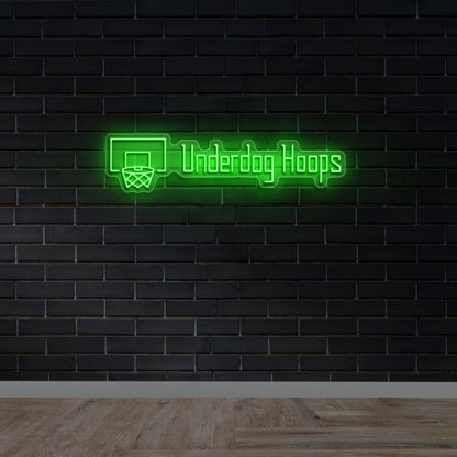 Underdog Hoops - Premium Neon Artwork
