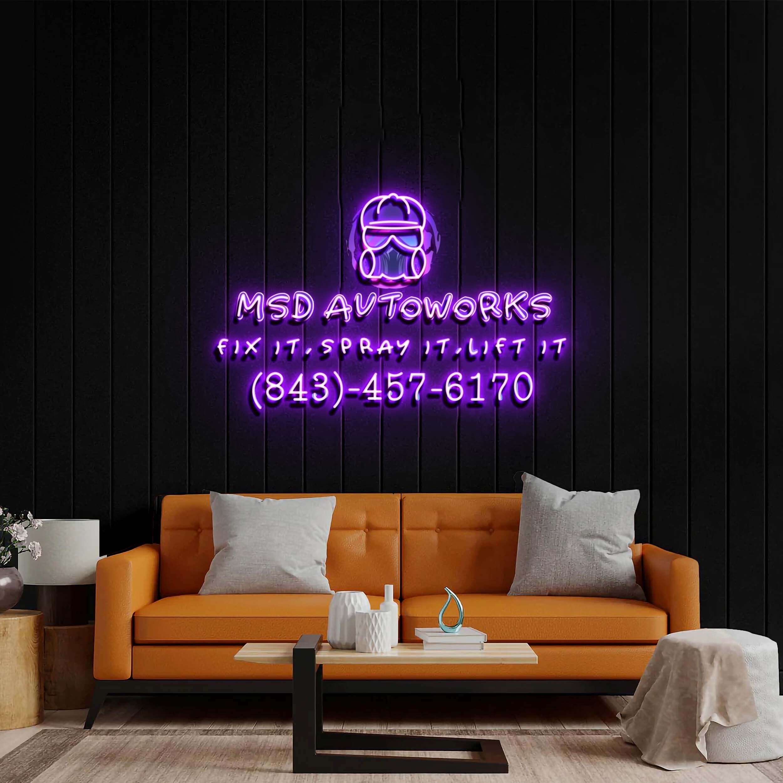 MSD AUTOWORKS - Premium Neon Artwork