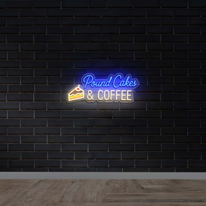 Pound Cakes & Coffee | 2nd Version - Premium Neon Artwork